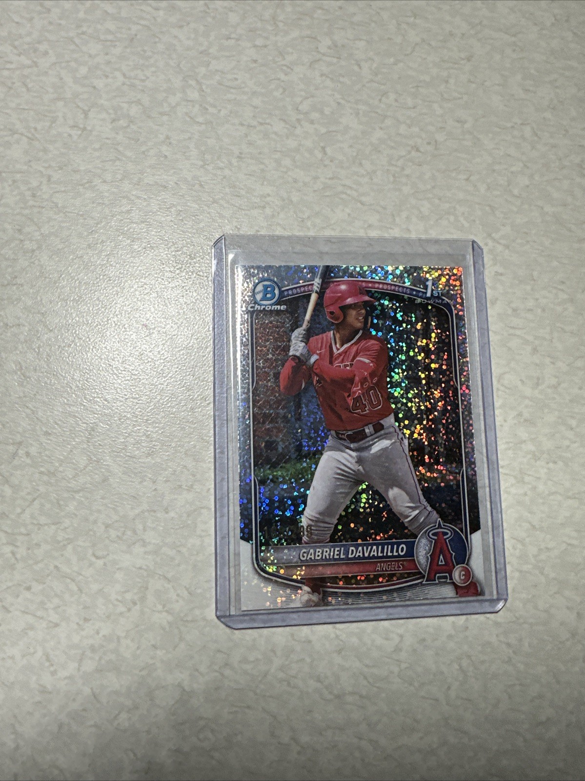 2025 Bowman Chrome Gabriel Davalillo Speckle Refractor /299 1st Angels HD2