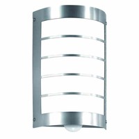 CMD Wandleuchte Edelstahl E27 IP44 Mit Bewegungsmelder Opalglas AußEn 75W