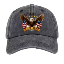 USA 250 Years of Freedom Bald Eagle  Flag Cap 1776-2026 Patriotic Baseball Hat