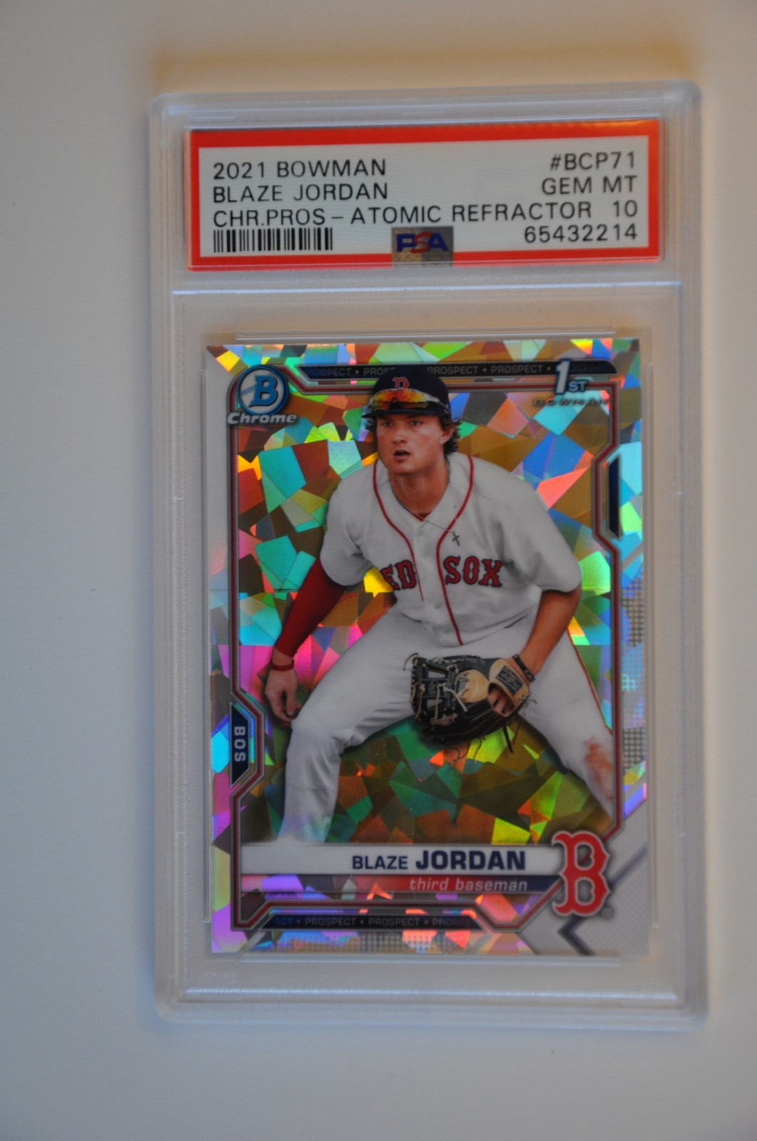 2021 Bowman Blaze Jordan #BCP-71 Chrome Atomic Refractor Cardinals PSA 10