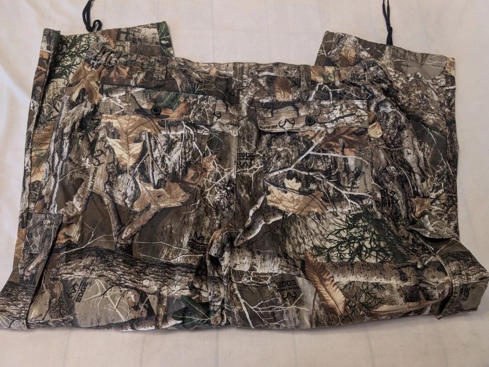 Realtree EDGE Camo Cargo Pants Mens 3XL 48 - 50 Elastic Waist 32" Inseam Hunting - Image 3 of 4
