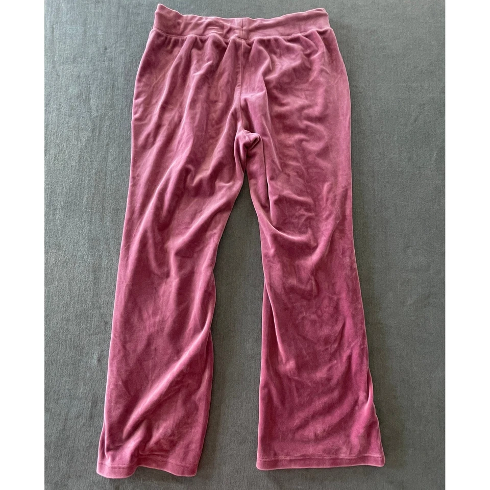 Велюр лаунж брюки женщин XXL розовый шнурок карманы Y2K уютный Athleisure - Изображение 3 из 4