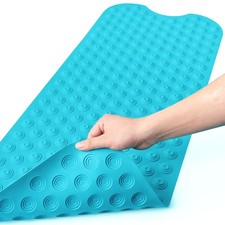 Bathtub Mat Non-Slip Without Suction Cups, 39x16inch Extra Long Bath Mats for...