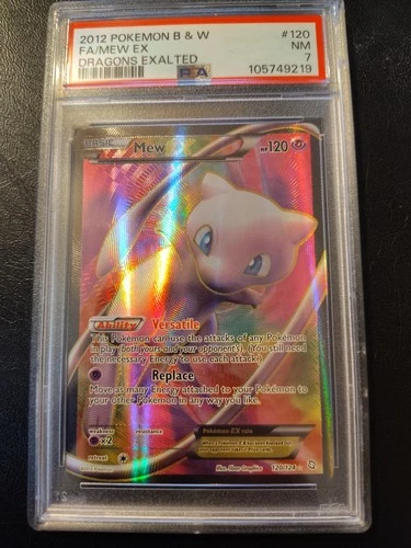 Mew Ex Dragons Exalted Full Art 120/124 Black & White Psa 7
