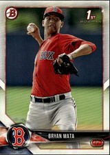 2018 Bowman Prospects #BP2 Bryan Mata Boston Red Sox