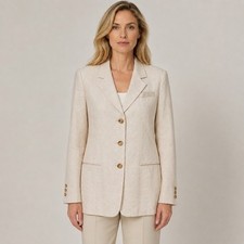 Ann Taylor 100 Silk Longline Tailored Blazer Jacket Sustainable NWT Lined SZ 12
