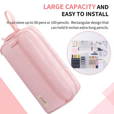 Large Capacity Pencil Case Multi Compartment Waterproof Zipper Stationery Pouch