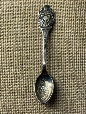Vintage Rolex Bucherer Watches Interlaken B 100 12 Souvenir Spoon Collectible