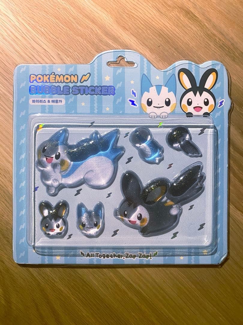 Pokemon Patchirisu Emolga Bubble Stickers Pop-Up Korea Exclusive