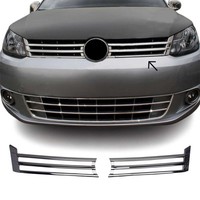 KüHlergrill Leisten Grillleisten FüR Vw Caddy 2010-2015 Edelstahl Chrom 2Tlg