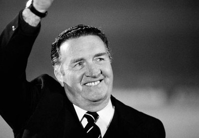 Scotland manager Jock Stein looking relaxed after their World Cup - Old Photo