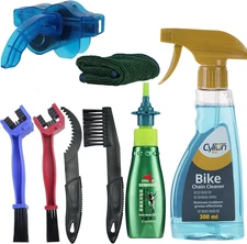 Bike Chain Cleaner Kit Including Chain Oil Lubricant, Bike Cleaner Brush Tool, B