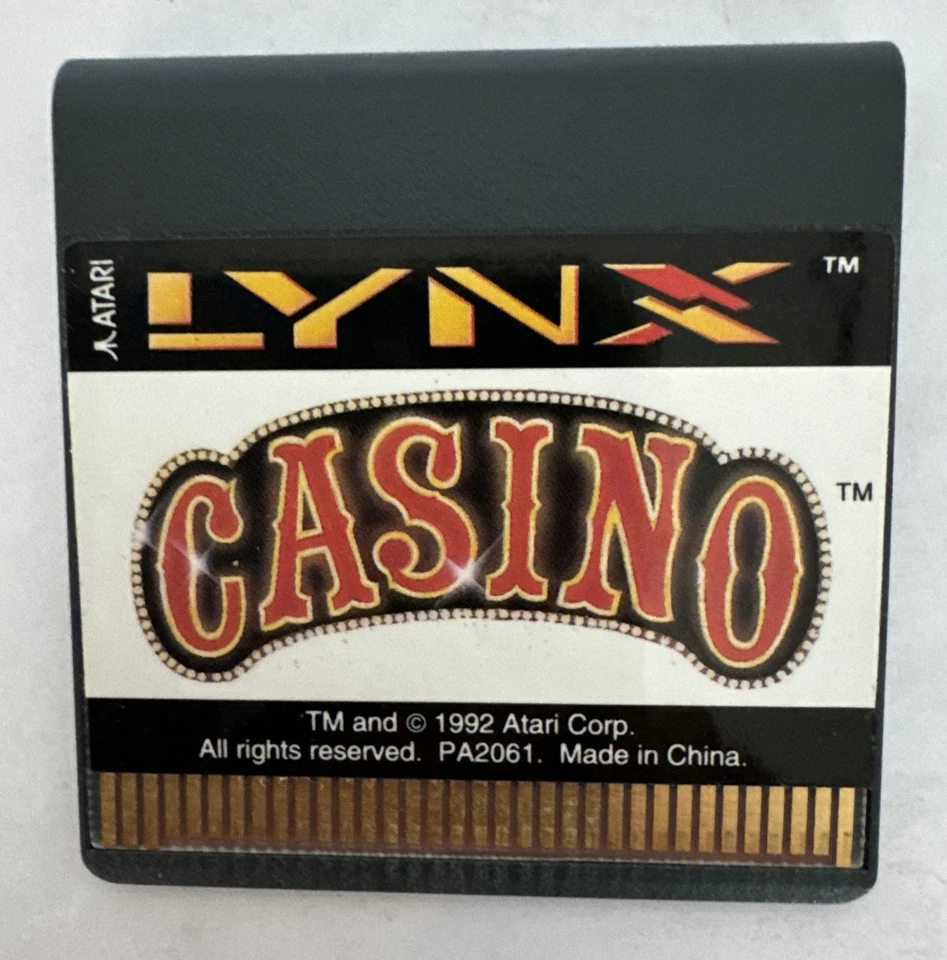 Casino Game Card Atari Lynx Complete in Original Box Instructions Vintage 1992 - Image 4 of 4