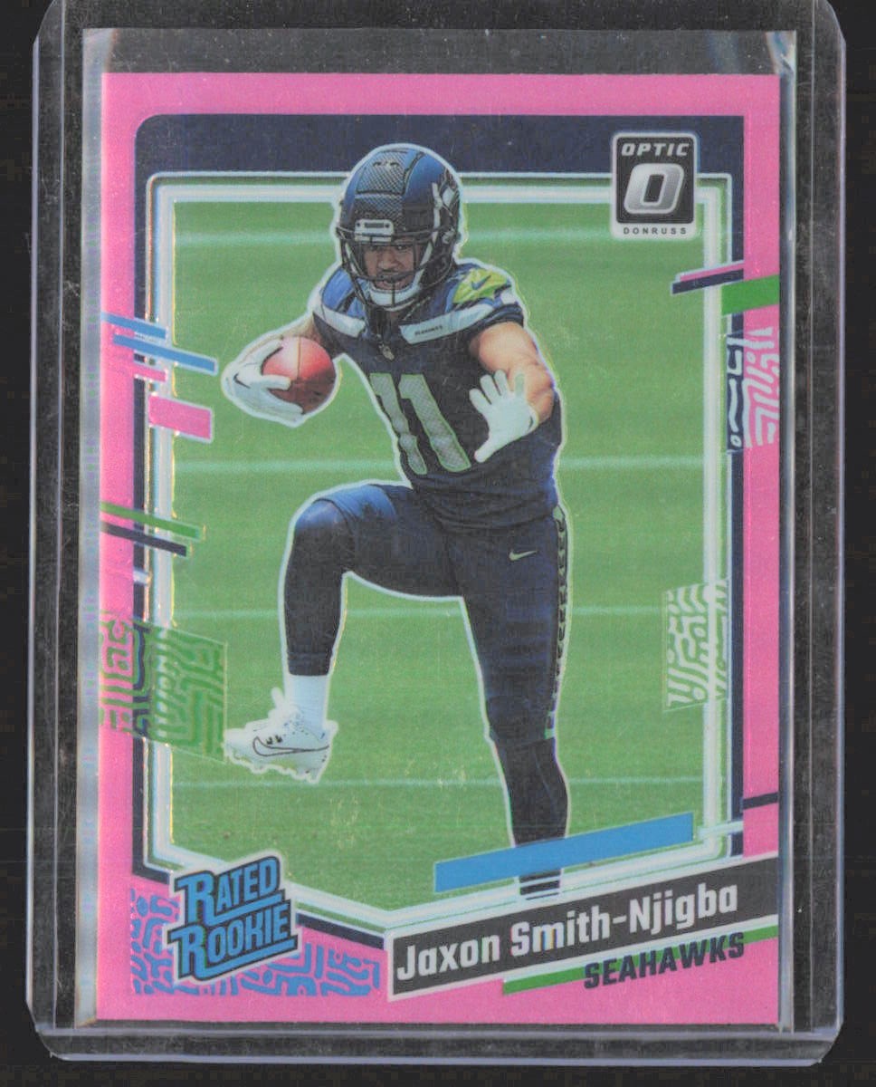 2023 Panini Optic Jaxon Smith-Njigba Pink RC #293 Seattle Seahawks