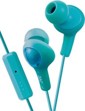 JVC HAFR6G-KX GUMY Plus Earbuds With Microphone  In-line Remote Green  New He