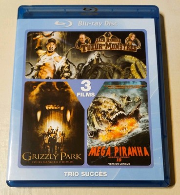 Jack Brooks: Monster Killer + Grizzly Park + Megapiranha. Blu Ray.