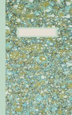 Lined Notebook/Journal Hand Marbled Paper Style Pattern - Teal, Blue and Green 