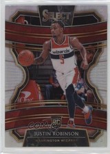 2019-20 Panini Select Concourse Silver Prizm Justin Robinson #15 Rookie RC 09br