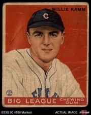1933 Goudey #75 Willie Kamm Indians AUTHENTIC