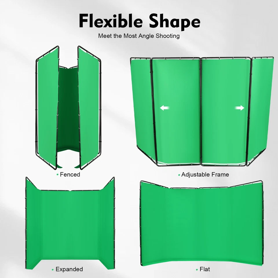 13.12*7.87ft Photography Backdrop Stand Kit with Green Cloth For Photo Studio - Image 4 of 4