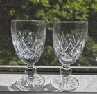 Waterford Cystal Boyne Cordial Criss Cut Pattern *SET OF 2* (1 flaw) marked
