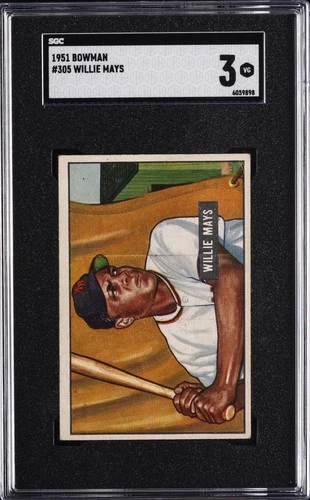 1951 BOWMAN #305 WILLIE MAYS SGC 3