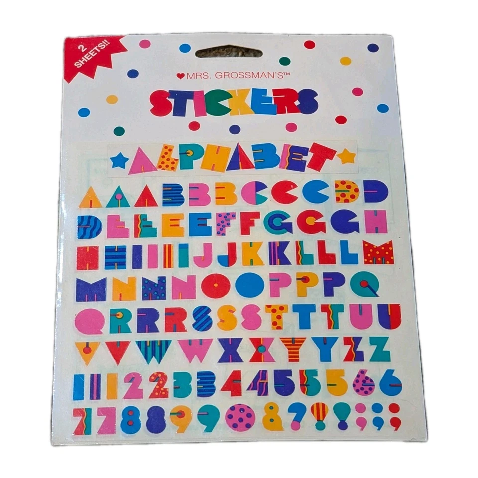 Mrs Grossman's Large Colorful Alphabet Stickers, Lot B Qty 4 - Image 2 of 3