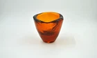 Vintage Blenko Glass Free Form Bowl - Design #5517 - Gold