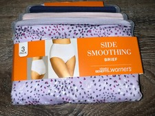 Warner's  Womens Brief Underwear Panties Polyester Side Smoothing 3-Pair  3XL
