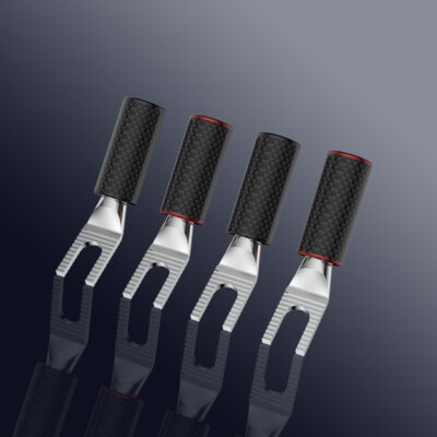 VIBORG VS703ag Reine Silber Spade Y Stecker DIY HiFi Lautsprecher Kabel Stecker
