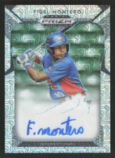 2019 Panini Prizm Draft Picks Fidel Montero Auto Hyper Mojo AU,SN #57 Card #/49