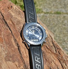 Rare Breitling Reveil Chronograph Ref. A51035 Beautiful Blue Aviation Dial 20