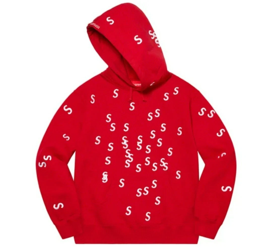 Sweat à capuche Supreme Brodé S   Rouge   Taille M   Deadstock 