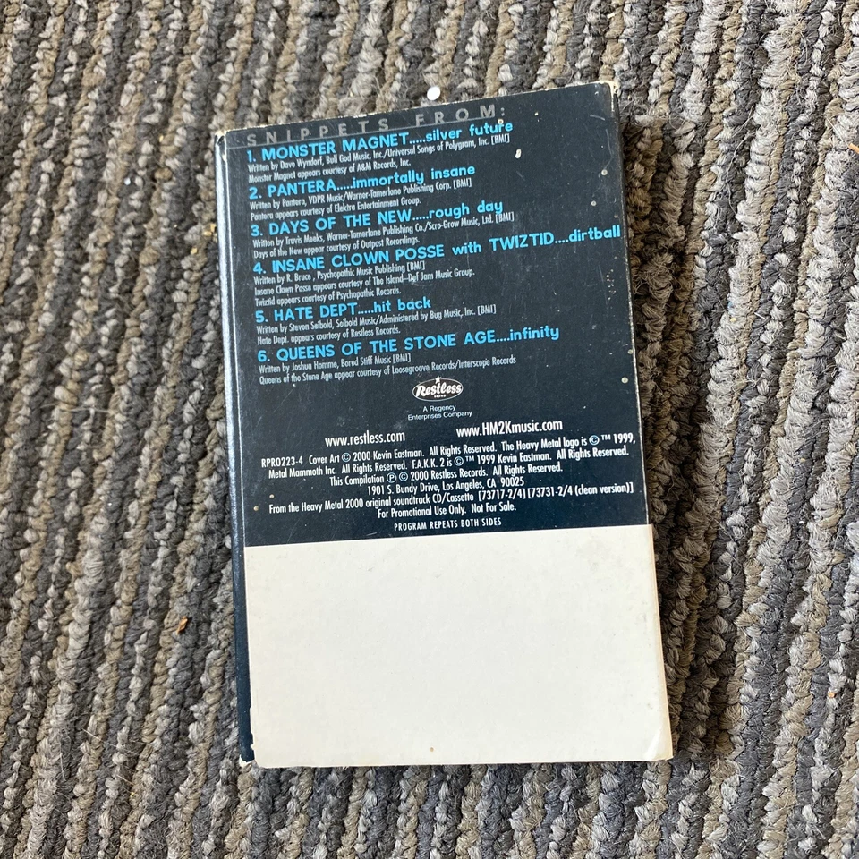 Heavy Metal 2000 Sampler Cassette Insane Clown Posse, Pantera, Monster Magnet + - Image 2 of 4