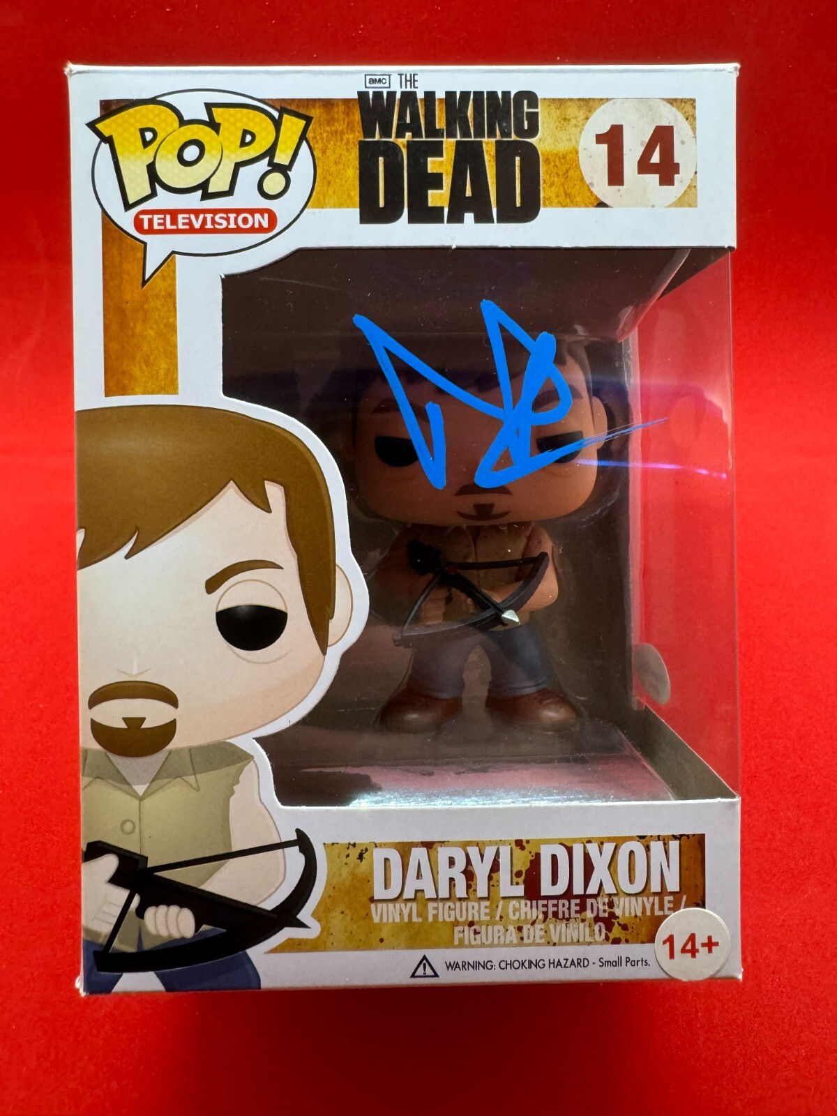 Norman Reedus Signed Autogramm Funko Pop Walking Dead In Person