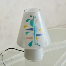 ARTEMIDE SIDECAR 90s Memphis Style Table Lamp mod. BIBI in Glass by A. MENDINI