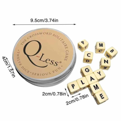 New Q-less Dice Game with Twelve Dice Letters,The Crossword Solitaire Game
