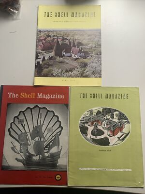 Shell The Shell Magazine von 1947 , 1948, 1950  englischsprachig  3 Hefte