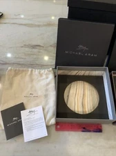 Pre Owned Michael Aram 100% AUTHENTIC Black Medium Box. Wine. With Dust Bag.