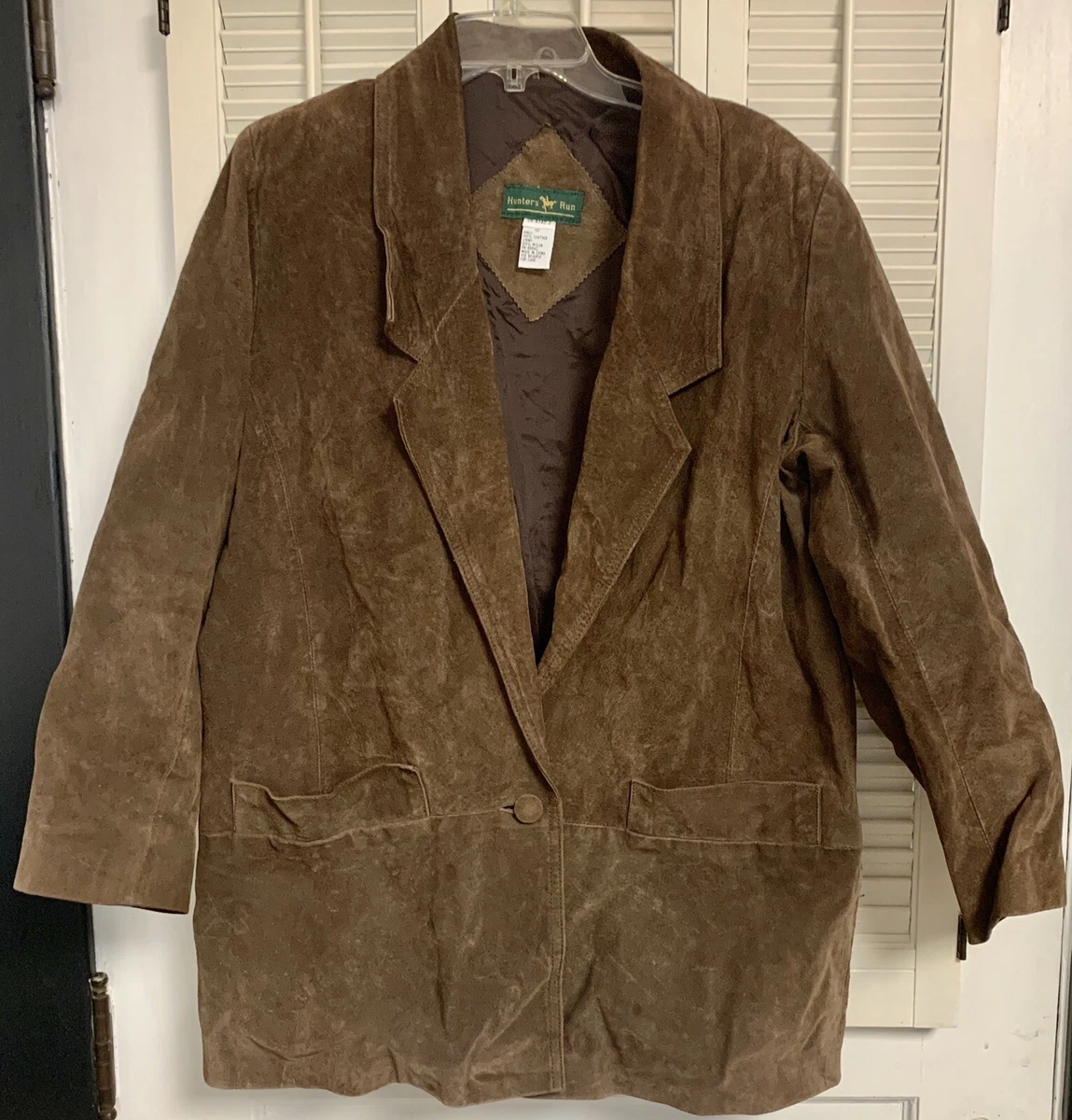 Hunters run leather clearance jacket