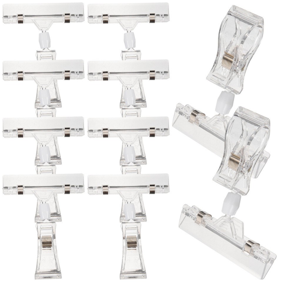 10 Pcs Labels Stand Signs Rotating Price Folder Holder Memorandum