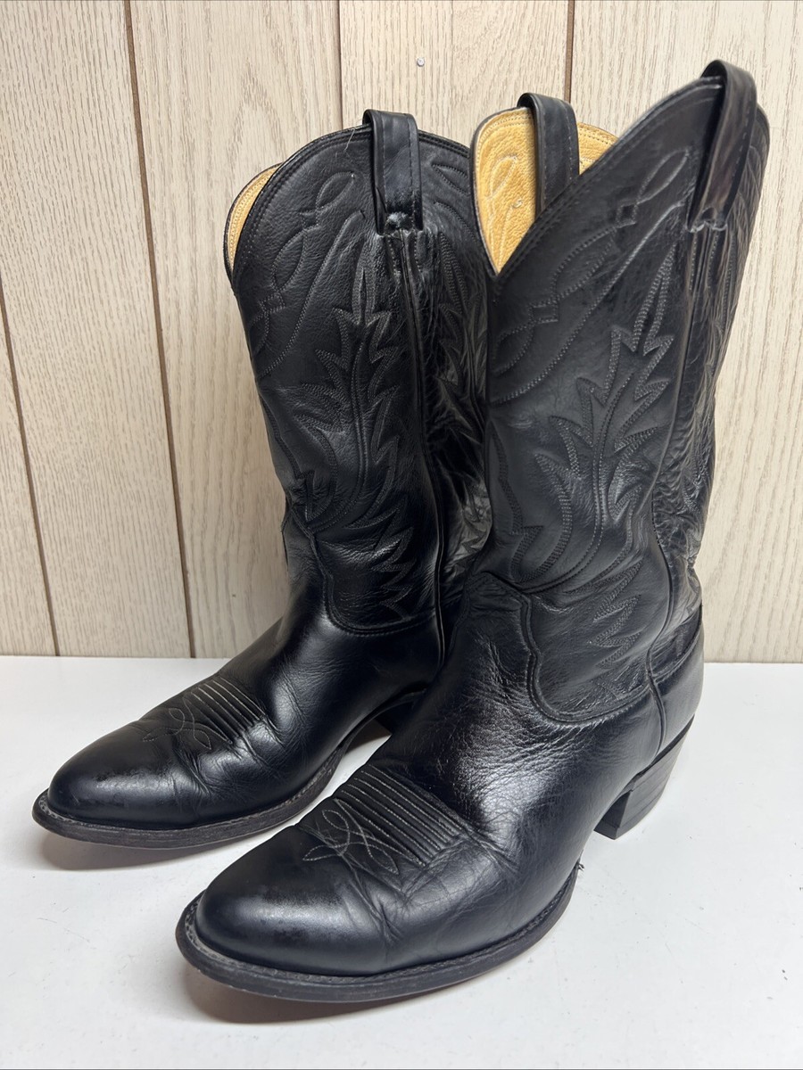 Nocona 7501 Black Deertan Leather Western Cowboy Boot Men's Size