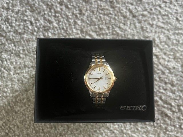 Seiko Essentials Womens Two Tone Stainless Steel White Watch  display picture 1