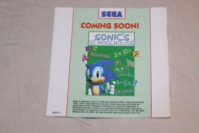 Sonic CD Instruction Manual for PC ONLY | eBay