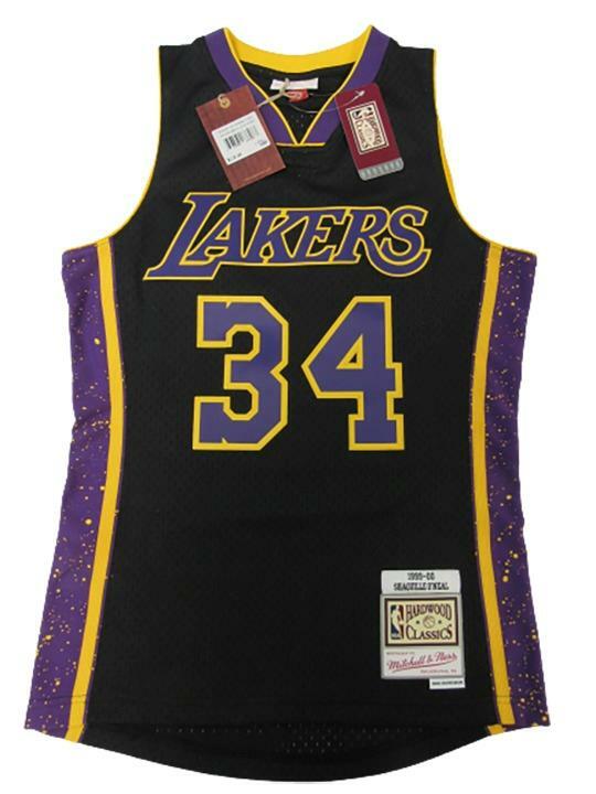 Shaquille O'neal #34 Lakers Mens Mitchell & Ness Swingman Blackout