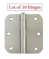 39 Satin Nickel 3.5"w5/8" Radius Door Hinge brushed nickel round free shipping