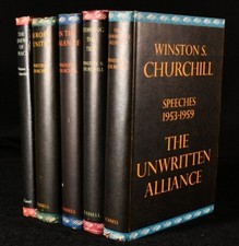 1948-1951 5vol Post-War Speeches Winston Churchill 1st Edition