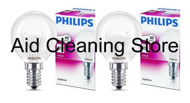 naturlig Rede Tilintetgøre PHILIPS 40W Oven Lamp SES E14 Small Screw 300° Cooker Light Bulb A8297 x 2  | eBay