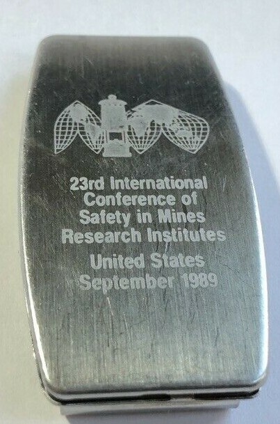 1989 23rd Conference of Safety in Mines Research Institutes Zippo Money Clip
