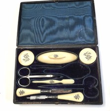 Vintage Art Deco Celluloid Nail Manicure Set in Original Box